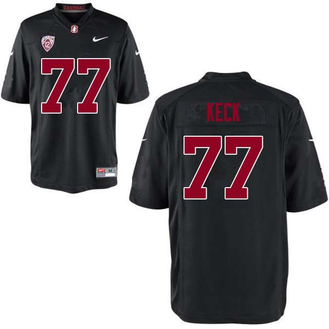 Men Stanford Cardinal #77 Thunder Keck College Football Jerseys Sale-Black